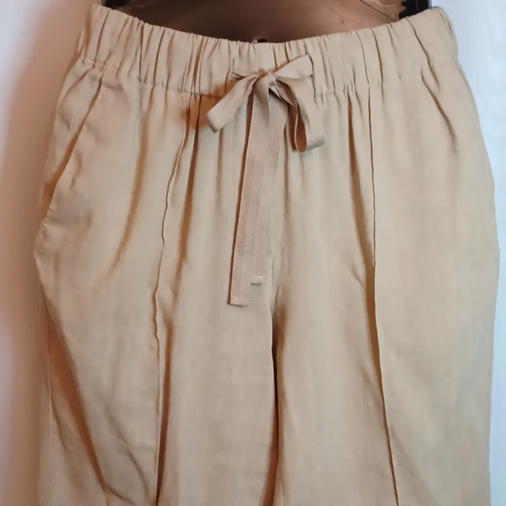 BABATON Women's Linen Blend Elastic Waist Pants Size XS.